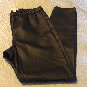NWOT Michael Kors Faux Leather Black Pants